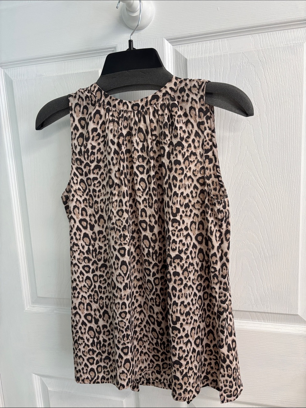 LOFT Sleeveless Leopard Print Camisole - Taupe and Black